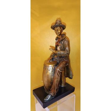 Imagem de Enfeite Musico Tambor Decorativo De Resina 28Cm