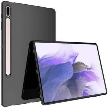 Imagem de BREPRIO Capa para Samsung Galaxy Tab S7 FE 12,4 polegadas lançado em 2021 (modelo: SM-T730/T733/T736/T738), [leve + protetora] capa ultrafina macia à prova de choque, preta