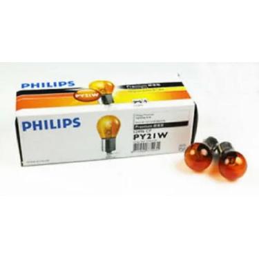 Imagem de Lampada Comum 1 Polo 12v P21w Philips 12496 Y Ambar Caixa 10 unid