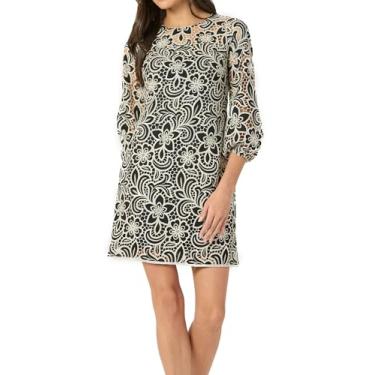 Imagem de Shoshanna Vestido feminino Victoria Park Lace Holland, Jato/areia, 46
