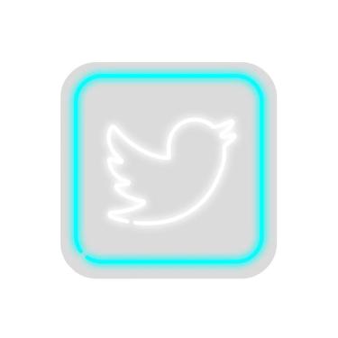Imagem de Neon Led Em Acrílico Twitter 0,30X0,30