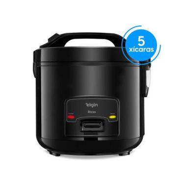 Imagem de Panela Elétrica de Arroz Rizzo 5 Xícaras Preta - 220V - ELGIN, 220V