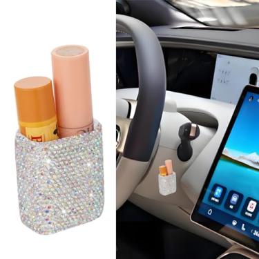 Imagem de Veseek Protetor labial de carro Bling para batom de batom, suporte de batom, suporte de batom para mulheres (colorido)