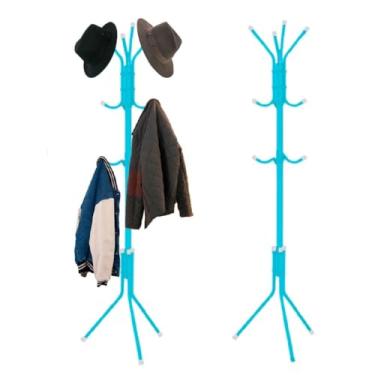 Imagem de Cabideiro De Chão Cabide Organizador Para Roupas Desmontável Reforçado Organização Resistente Multifuncional(AZUL)