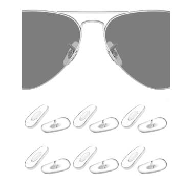Imagem de HILEEN 6 pares de protetores de nariz com clipe para Ray Ban Aviator RB3025/RB3026/RB3016/RB3445/RB3030/RB3211/RB3362/RB3625/RB3183