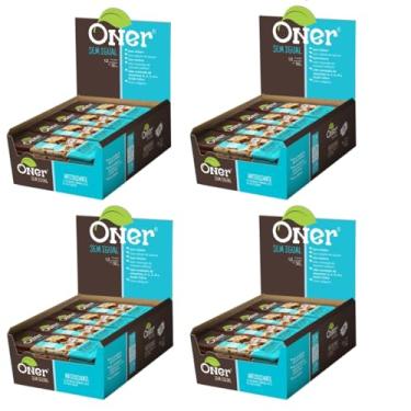 Imagem de Kit com 4 Caixas de Barrinha Castanha, Tâmara e Coco Oner 48 Unidades 100% Natural Sem Açúcar e Sem Glúten Saudáveis para Lanches Práticos e Nutritivos