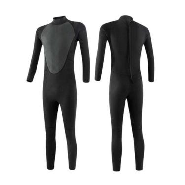 Imagem de Roupa Borracha Long John Neoprene 3mm Unissex Surf Mergulho Natação - 