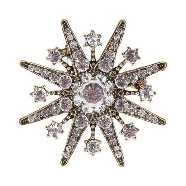 Imagem de Broche de Strass e Pérolas Barrocas Luxuoso para Vestido de Festa e Ca