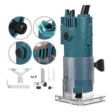 Imagem de Tupia Manual Laminadora 650w 6mm Profissional Pra Marcenaria - NAKAZAK