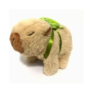 Imagem de Capivara de Pelúcia Interativa com Som e Movimento – Brinquedo Engraçado que Pula Sozinha, Presente Criativo para Crianças e Adultos(branco)