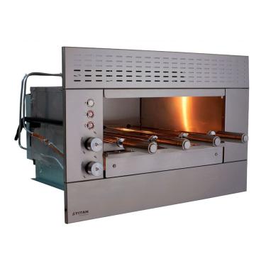 Imagem de Churrasqueira de Embutir a Gás Inox 4 Espetos Painel Ventilado Suprema