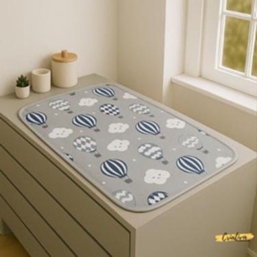 Imagem de Trocador De Fralda Portátil Impermeável Dobrável+ Saquinho com Zíper L