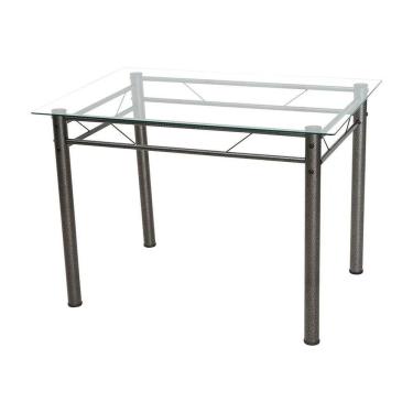 Imagem de Mesa De Jantar Avulsa Retangular Palma07x73 Cm Cromo Preto