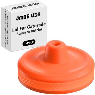 Imagem de Jmoe USA Tampa aprimorada para garrafa de água Gatorade | Compatível com as versões Squeezable de 940 ml e 850 ml | Válvula de fluxo mais rápido e aderência fácil de torcer | Feito com materiais de