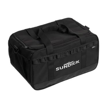 Imagem de YIJU Conjunto de potes de acampamento para piqueniques, bolsa de armazenamento, organizador de tanque de gás, 36 L, anticolisão, bolsa de ombro transversal, Preto