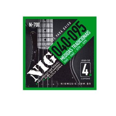 Imagem de Encordoamento Contrabaixo. 040- 0.95 - 4 Cordas Nig - Escala Longa N700