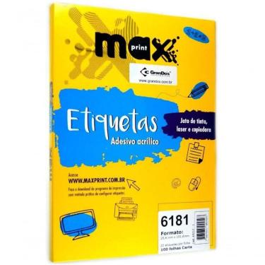 Imagem de Etiqueta Carta - 100 Folhas - 25,4x101,6 Mm - Maxprint