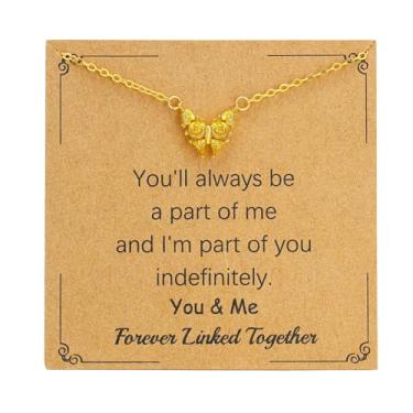 Imagem de SOPIFY Colar feminino com pedra do mês de nascimento de borboleta, dourado, delicado para mãe, filha, irmã, avó, neta, amigas, melhores presentes de pedra do mês de nascimento, Adjustable, Cobre, Sem