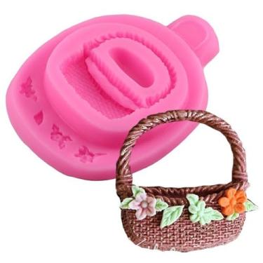 Imagem de Cesta de flores de Páscoa de silicone para bolo e molde de decoração de chocolate (1 peça)