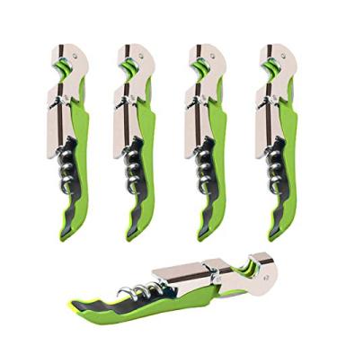 Imagem de Conjunto de 4 peças de abridor de vinho com saca-rolhas profissional para garçom, atualizado com dobradiças de aço inoxidável para serviço pesado chave de vinho para garçons de restaurante, sommelier, bartenders