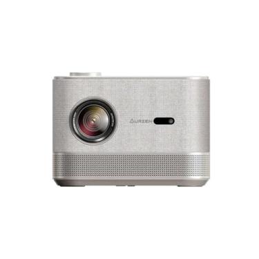 Imagem de Projetor Inteligente 3 em 1 compatível 4K, AURZEN BOOM 3, Wi-Fi, Bluetooth, 3D DoIby, alto-falantes de 36 W, foco automático, 110/220V, Dourado