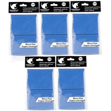Imagem de 500 (Blue) Trading Card Sleeves - Unicorn - Perfect Fit - Compatible with Magic The Gathering, Yugioh, Flesh and Blood, One Piece, Baseball, Football!