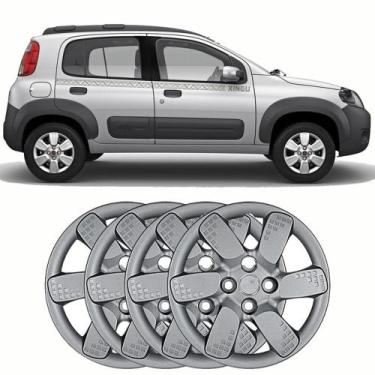 Imagem de Jogo de Calota Aro 13 Fixação P/ Parafuso FIAT Uno (GR199) - GRID / CA