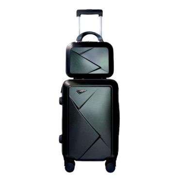 Imagem de Kit Mala de Bordo Viagem Pequena em Abs + Frasqueira de Mão - Sunoro, 