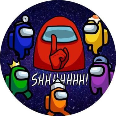 Imagem de Painel Redondo 3D Sublimado Among Us Frd-2040