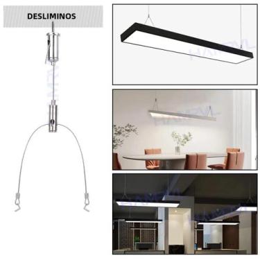 Imagem de Kit De Suspensão De Luz Led Ajustável De 1.5m, 2 Conjuntos De 4 Peças,