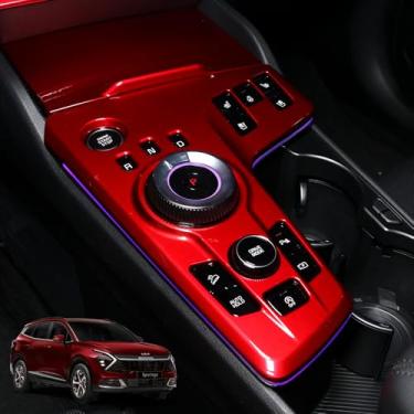Imagem de Cnaurda Acabamento da capa da moldura do painel de mudança de marchas interior do console central, acabamento de decoração de capa de painel de câmbio compatível com acessórios Kia Sportage 2023-2025