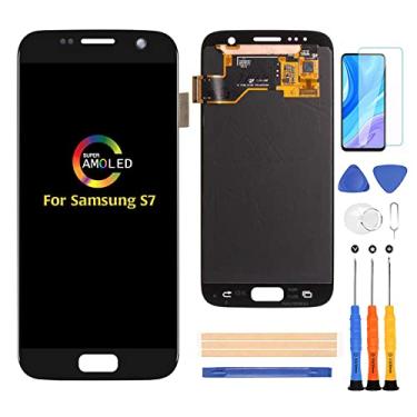 Imagem de A-MIND Substituição de tela para Samsung Galaxy S7 G930 (não para S7 Edge) kits de reparo de montagem de tela LCD digitalizador sensível ao toque de 13.0 cm, com protetor de tela + ferramentas (preto