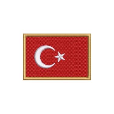 Imagem de BP0428-075A Bandeira Turquia Patch Bordado 7,5×5,0cm (D-Arquivo Matriz para bordar.)