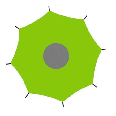 Imagem de Cobertura de Trampolim | Cobertura de Proteção Solar para Trampolim - Cobertura de Sombreamento e Tela Solar para Esportes ao Ar Livre, Saltos, Festas de Aniversário,