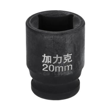 Imagem de HARFINGTON Soquete quadrado de 4 pontos 1/5.1 cm Drive 20 mm soquete de impacto quadrado métrico CR-V luva de roda padrão ferramenta pneumática para reparo de automóveis, manutenção mecânica, uso