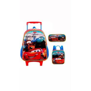 Imagem de Kit Mochila + Lancheira + Estojo Carros - Xeryus