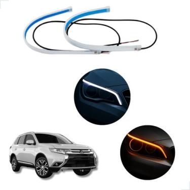 Imagem de Kit Fitas Led DRL Farol + Seta 12v 60cm Outlander 2010 2011 2012 2013 