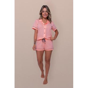 Imagem de Pijama Americano M/C - Coral - Pink Dream, GG