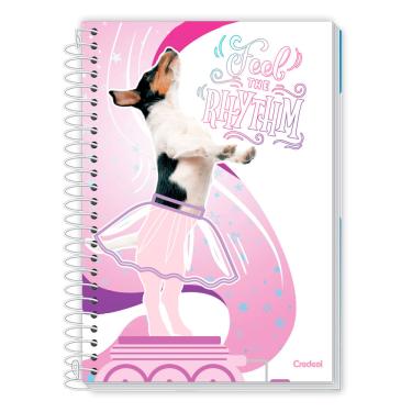 Imagem de Caderno Universitário Feminino Mimo 160F/10 Matérias Credeal