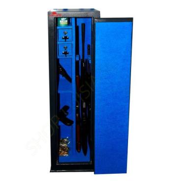 Imagem de Cofre 130x30 para 03 armas longas Linha B - Cofres Ventura, Preto com 