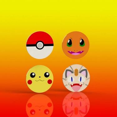 Imagem de Cortador Kit Pokemon 4 Modelos Tamanho 5cm