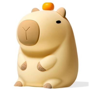 Imagem de Luminaria Mesa Capivara Fofa Touch Muda De Cor USB Recarregavel Iluminaçao Decoraçao Quarto Sala Casa