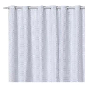 Imagem de Cortina para Janelas Blackout Pvc e Tecido Voil Xadrez 2 M X 1,4 M - Modelo Premium. (Branco)