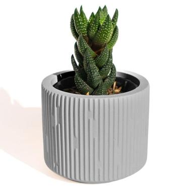 Imagem de Vaso Decorativo Contemporâneo 7cm Em Cimento Artesanal Cinza