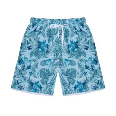 Imagem de Bermuda Plus Size Masculina Estampada TNO Azul-Masculino