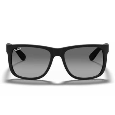 Imagem de Óculos Solar Ray Ban Justin Polarizado RB 4165L, Preto, Lente cinza de
