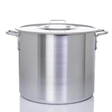 Imagem de Caldeirão Panela Grande Industrial Profissional Restaurante Linha Hotel Alumínio Nº 34-27 litros