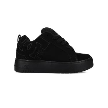 Imagem de DC Shoes Tênis feminino Court Graffik Platform, Preto/Preto/Preto, 35