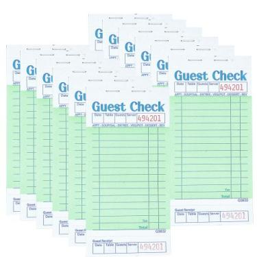 Imagem de Guest Check Pads Officeva, pacote com 12, 600 pedidos, 6,7 x 3,5 poleg