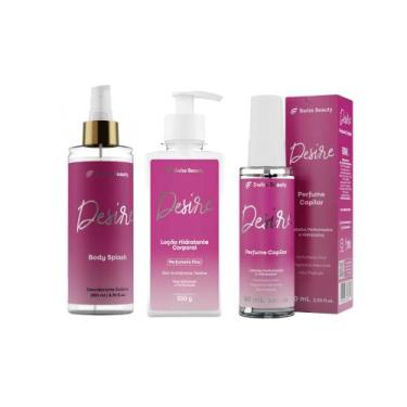 Imagem de Kit Body Splash Perfume Capilar Loção Desire Passion Secret - Belkit, 